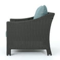 thumbnail image 6 of Gregory Outdoor Wicker Club Chairs with Cushions, Set of 2, Grey, Teal, 6 of 7