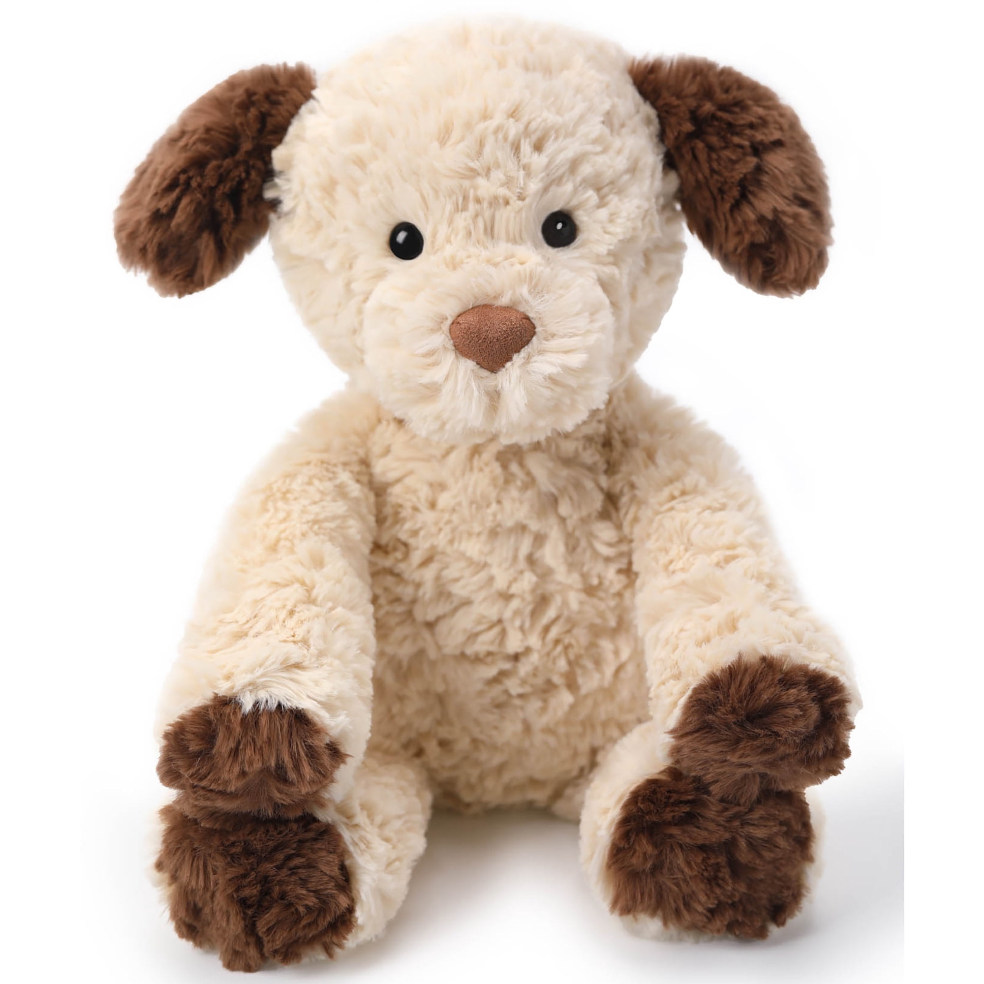 McHugs: Cute Pet Series - Toffee Dog - 9.8" Brown-Cream Stuffed Animal Plush, Soft Weighted Cuddle Toy, Cozy Comfort Play Companion, Baby-Toddler-Kids