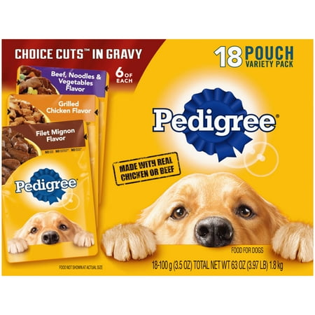 UPC 023100119311 product image for Pedigree Choice Cuts In Gravy Adult Soft Wet Dog Food Variety Pack  3.5 Oz. Pouc | upcitemdb.com