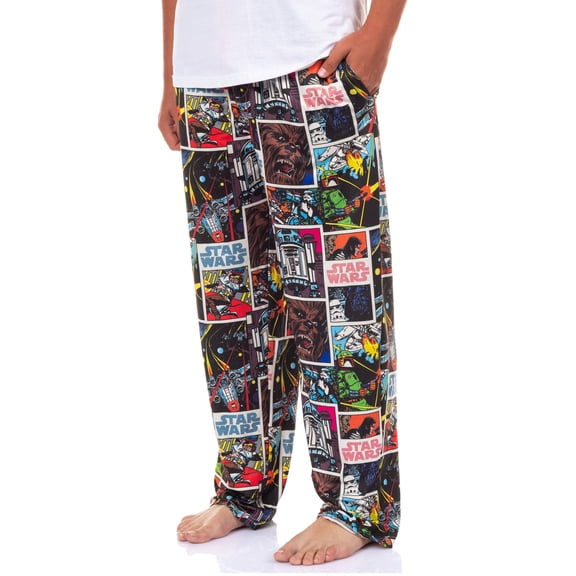 Disney Star Wars Pajama Pants Men's Comic Book Lounge Sleep Bottoms