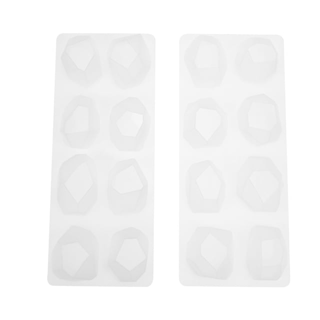 Miangastore Moule en Résine Cristal Moules Époxy Silicone Transparent 2 Pcs 7.7X3.1In
