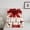 Wheat Red, variant on Feelyou Kawaii Xmas House Queen Comforter Set, Christmas Dots Gifts Bedding Sets, White Red Reversible Bedding Comforter Set, Breathable Home Decor,3-Piece