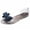 Blue, variant on Penkiiy Women Summer Open Toe Jelly Slip On Shoes Big Floral Fish Mouth Beach Sandals