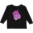thumbnail image 3 of Inktastic Cute Purple Hippo Head Boys or Girls Long Sleeve Toddler T-Shirt, 3 of 5