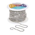 thumbnail image 2 of Mandala Crafts DIY Rhinestone Chain - Rhinestone Trim Cup Close Chain - Rhinestone Roll Crystal Chain Rhinestones for Crafts Sewing Jewelry Making Decoration 1 Row 2mm 20 Yards Silver, 2 of 5