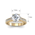 thumbnail image 6 of SuperJeweler 2 Carat Round Shape Moissanite Engagement Ring In 14 Karat Yellow Gold For Women, 6 of 6