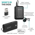 thumbnail image 2 of Micrófono Lavalier Inalámbrico Movo USB-C para Android e iPhone 15 con Transmisión de 2,4 GHz y Adap, 2 of 7