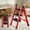 Red, variant on 3 Step Folding Ladder, 660Lbs Capacity Sturdy Steel Ladder, 1.97" Ultra-Compact Fold, Slip-Resistant Steps, No-Tool Assembly, Ideal for Kitchen, Bathroom & Household Use