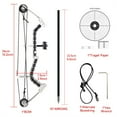 thumbnail image 4 of Professional Compound Bow Set for Adults Beginners - 10 Inch Slider Bow with 10 Arrows & Target for Outdoor Training, Backyard Archery Practice, Competition - 10lbs Draw Weight, Ambidextrous., 4 of 6