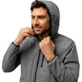 thumbnail image 3 of Free Country Men's Melange Stretch Full Zip Hoodie Light Grey Heather S, 3 of 5