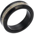 thumbnail image 1 of GHSDFBB Men Wide 8mm Luminous Effect Stainless Steel Luminous Rotate Dragon Pattern Ring Glow in The Dark, 1 of 4