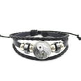 thumbnail image 6 of Ayyufe Vintage Unisex Yin Yang Pattern Multi-layer Leather Adjustable Bracelet, 6 of 7