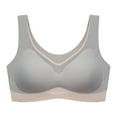 thumbnail image 6 of vigerkar Sports Bras for Women High Impact Padded Bra Wirefree Bralette Seamless Bra Workout Vest Bra Grey, XXL, 6 of 7