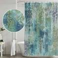 thumbnail image 4 of Blue Sage Green Boho Shower Curtain Set - Long 72" x 84" Washable Bathtub Curtain with 12 Hooks, Vintage Ethnic Tribe Abstract Art Waterproof Fabric Stall Shower Curtains for Bathroom/Bathtub Décor, 4 of 6