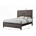 thumbnail image 2 of Queen Size Wooden Platform Bed Frame Low-profile Gray Finish for Bedroom, 2 of 6