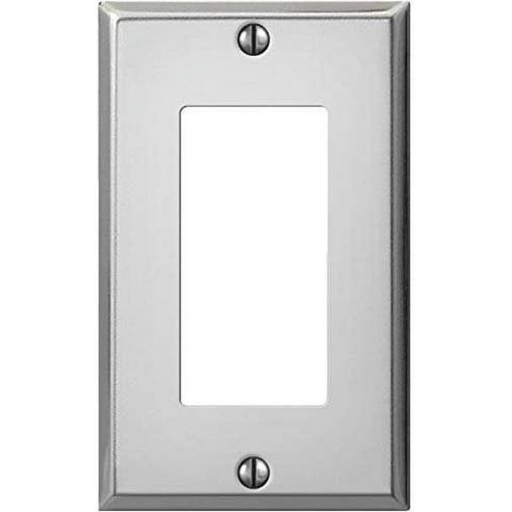 Jackson Deerfield Pro-Plate Single Rocker Wall Plate - Steel, Chrome Finish - 1 Gang