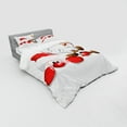 thumbnail image 2 of Ambesonne Christmas Bedding Set 4 Pcs, Funny Santa Reindeer, Queen, Vermilion Caramel White, 2 of 2