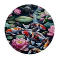 thumbnail image 2 of Nawypu Water Lily Table Cloth Flower Fish Elastic Fitted Edged Round Tablecloth Fade Resistant Anti-Shrink Table Cloth Washable Table Cover for Indoor or Outdoor and Anywhere You Wanna use it, 2 of 7
