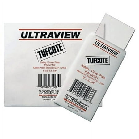 Image of Tufcote Dual Purpose Safety/Cover Lens 2 In X 4-1/4 In Polycarbonate Clear | Bundle of 5 Each