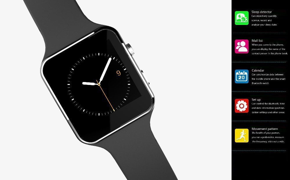 t1 bluetooth smart watch wrist watch with camera for iphone android smart phones