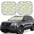 thumbnail image 1 of Balery Tiger Leaves Parasol para parabrisas de coche de 2 piezas | Parasol plegable para parabrisas delantero de coche para la mayoría de sedanes-Small, 1 of 6