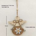 thumbnail image 5 of Wooden Christmas Angel Pendant Miniature Angel Ornaments Large Ornaments for Tree Rustic Decor Bell Christmas Decor, 5 of 5