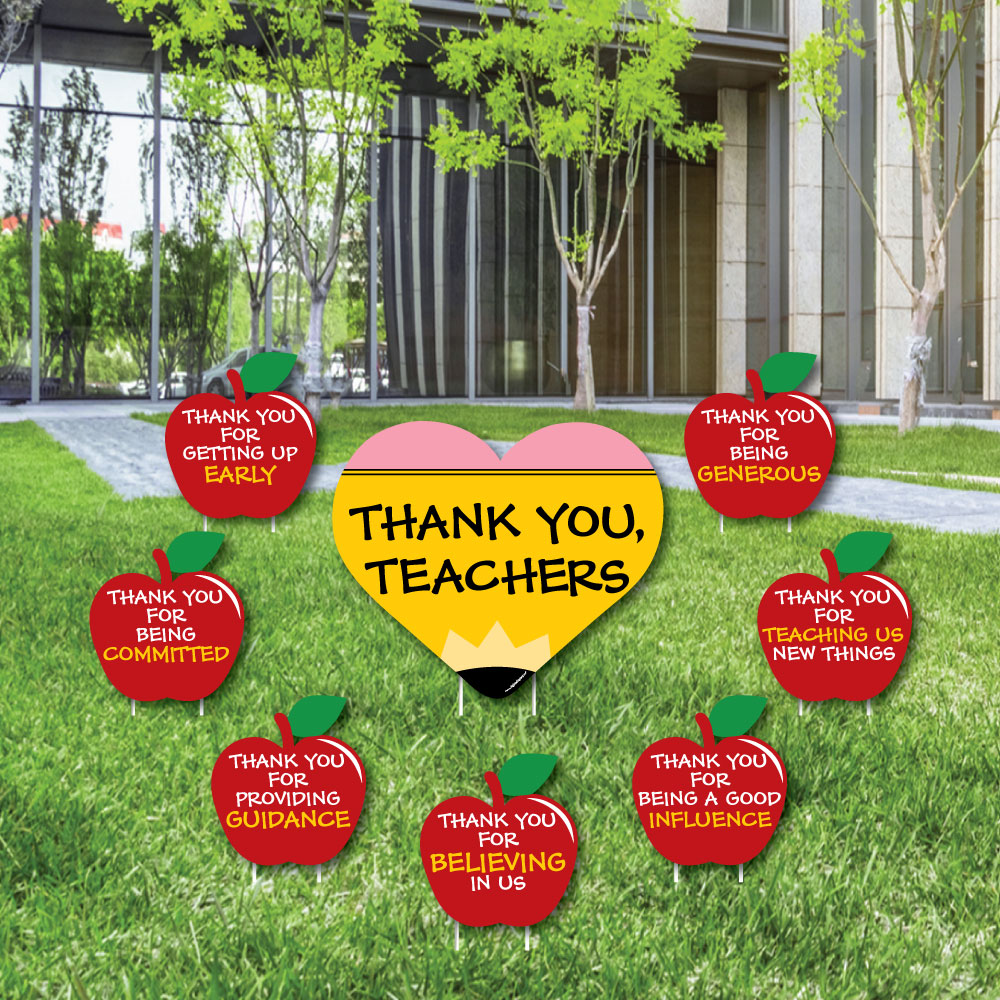 Teacher Appreciation First And Last Day Of School Yard Sign Outdoor 