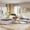 Twin + Beige + Bed Frame + Linen, variant on L-shaped Upholstered Platform Bed with Trundle and Two Drawers Linked with built-in Desk,Twin,Beige
