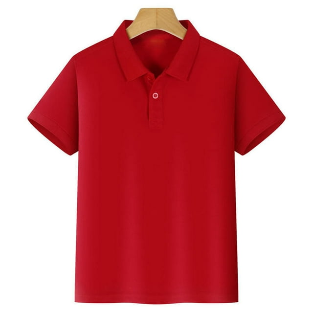 Kids Short Sleeve Shirt, Polo Style Button Closure, Soft Fabric, Unisex