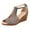 Gray, variant on Sandals for Women Wedge Heel Buckle Backstrap Leather Open Toe Dressy Holiday Party Slide Summer Espadrille Grey 37