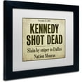 thumbnail image 2 of Trademark Fine Art "JFK" Canvas Art by Color Bakery White Matte, Black Frame, 2 of 4