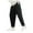 Black, variant on Men's Fashion Loose Casual Solid Color Nine Point Trousers