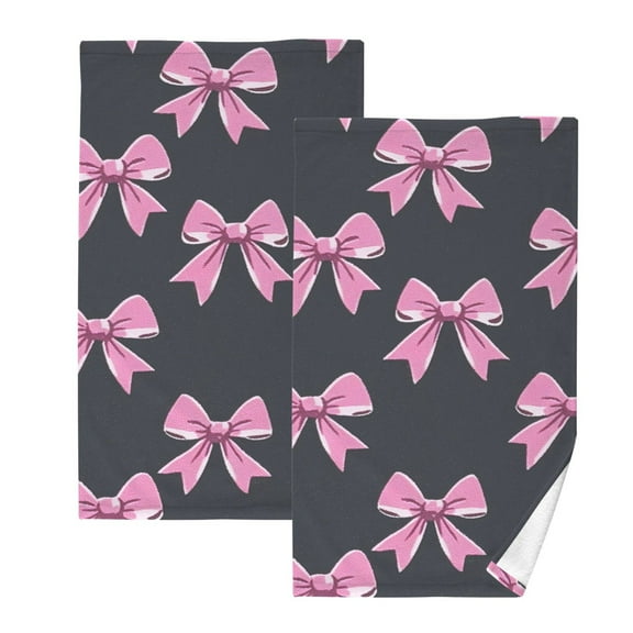 Ryvnso Bow-a1 Cotton Hand Towels Sets Face Towel 2 PCs Bathroom Decorative