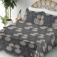 thumbnail image 3 of Ambesonne Vintage Fitted & Flat Sheet with Shams 4 Pcs Set, Floral Classic Jacobean Art, Queen, Dark Taupe Grey Tan, 3 of 5