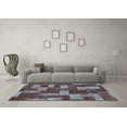 thumbnail image 3 of Ahgly Company Indoor Square Abstract Light Blue Modern Area Rugs, 6' Square, 3 of 4