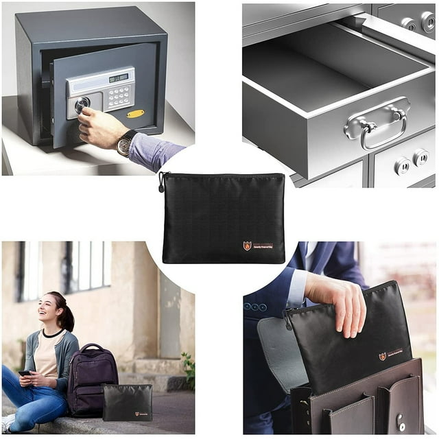 Fireproof Document Bag,Waterproof and Fireproof Document Bags,Fireproof Money Bag for A4 Document Holder