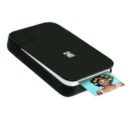 KODAK Smile Instant Digital Printer – Pop-Open Bluetooth Mini Printer for iPhone & Android – Edit, Print & Share 2x3 ZINK Photos w/FREE Smile App – Black/