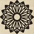 thumbnail image 1 of Ahgly Company Tapis d'Intérieur Lavable en Machine Carré Transitionnel Marron Chocolat, 8 Pieds Carré, 1 of 7