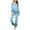 Light Blue, variant on ZHUGeLI Womens 2 Pack Pajama Set Long Sleeve Pajamas Top and Pants V Neck Pjs Set Soft Loungewear with Pockets