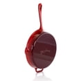 thumbnail image 2 of MegaChef 12 Inch Round Enamel Cast Iron Skillet in Red, 2 of 3