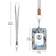 thumbnail image 3 of PU Leather Badge Holder ID Badge Holder with Lanyard for Cards & Credentials Stunning Tree, 3 of 6