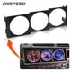 thumbnail image 1 of 52mm 3 Hole Single Din Radio Slot Face Pod Triple Gauge Meter Panel Iron Mount Black For Car, 1 of 1