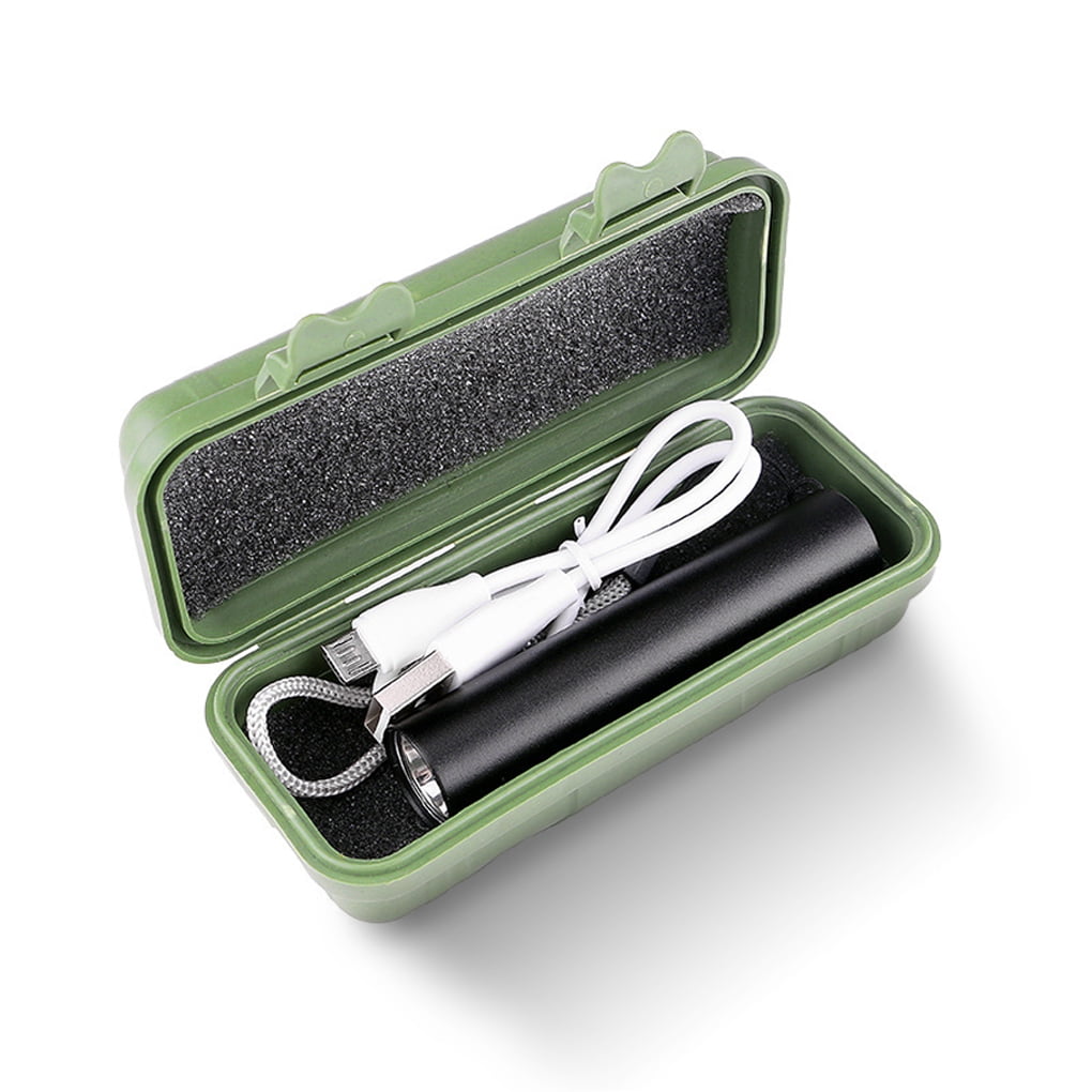 LED Flashlight Rechargeable Flashing Light Night Emergency Spotlight