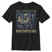 Boy's Star Wars: The Mandalorian Bounty Hunter's Guild Graphic Tee Black X Large