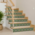 thumbnail image 3 of Mi Alma Vinyl Backsplash Decor - Green Yellow Blue Vintage Floral Peel & Stick Tiles 6x6, 3 of 13