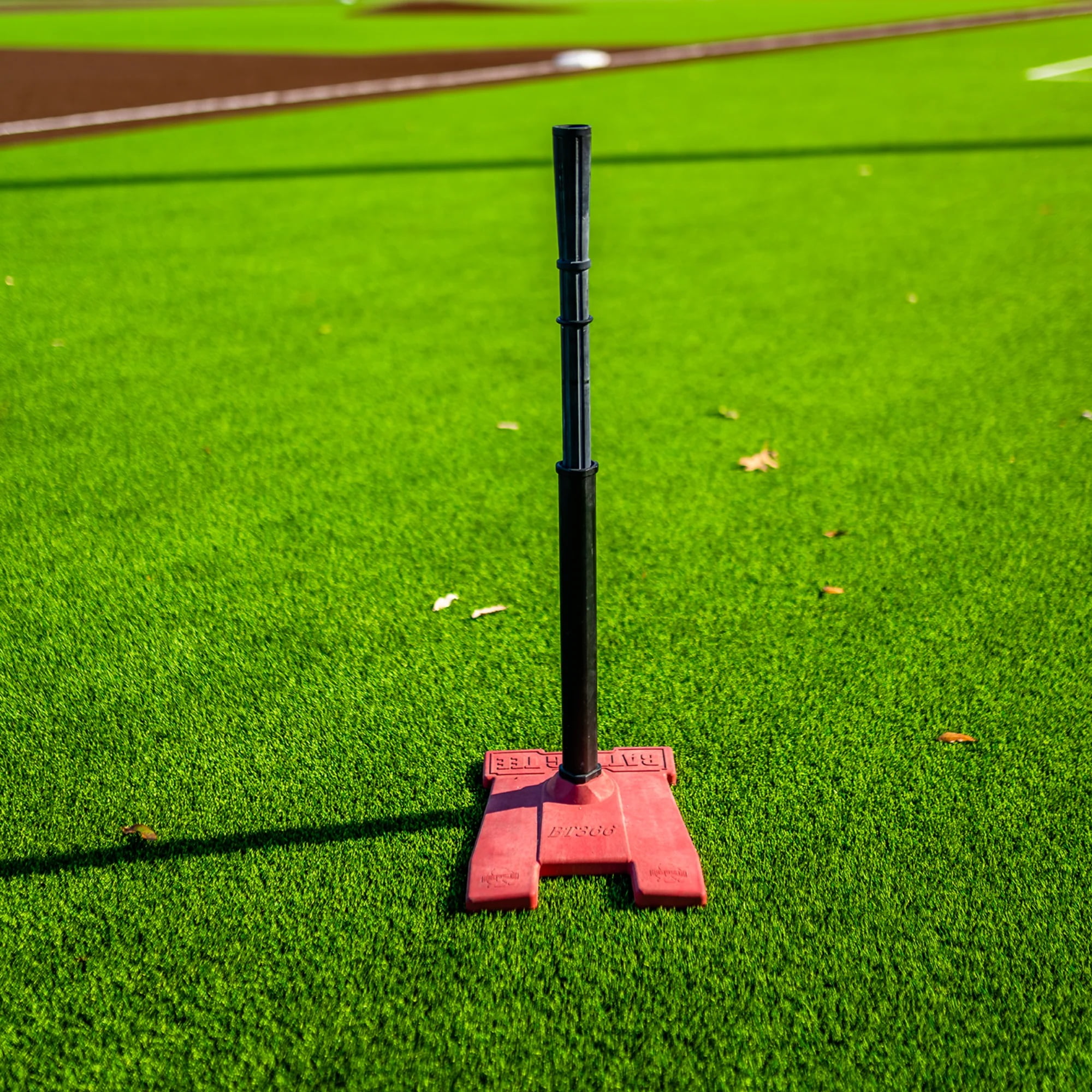 Rotor System USA Pro Series Adjustable Baseball / Softball Batting Tee Red Base