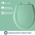 thumbnail image 2 of Asiento de inodoro Bemis 200SLOWT 165, redondo, cierre lento, color verde, 2 of 6