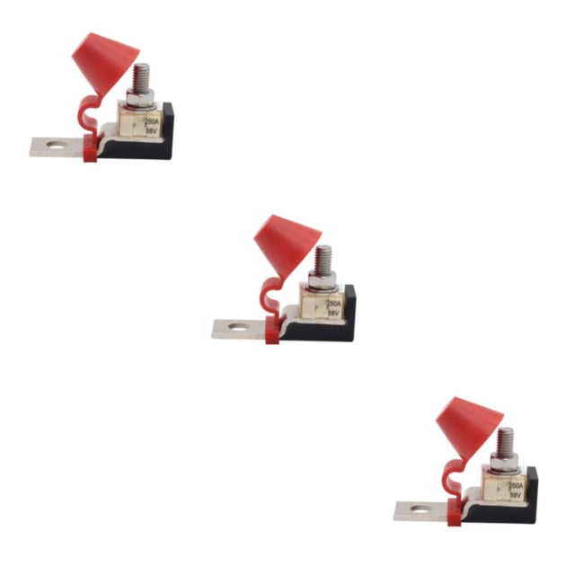 Transemion Marine Terminal Fuse Block for Boat Compact and Waterproof 250A 6.2 x 2 x 4.5cm 3Set