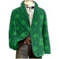 thumbnail image 4 of Kilaqueen Corduroy Blazer for Men St Patricks Day Single-Breasted Notch Lapel Suit Jackets Fashion Holiday Party Work Blazers with Pockets, 4 of 8