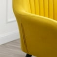 thumbnail image 4 of Tuchico Contemporary Velvet Upholstered Accent Chair in Yellow, 4 of 11